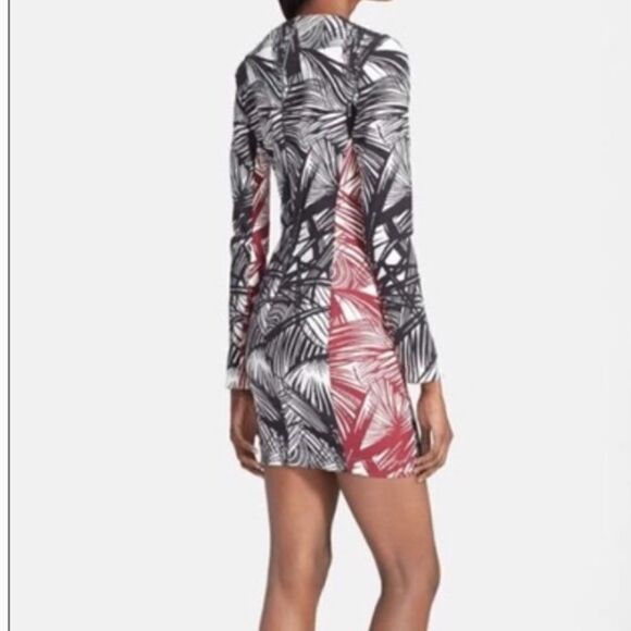 Elizabeth and James Palm Print Bodycon Mini Dress - Picture 2 of 7